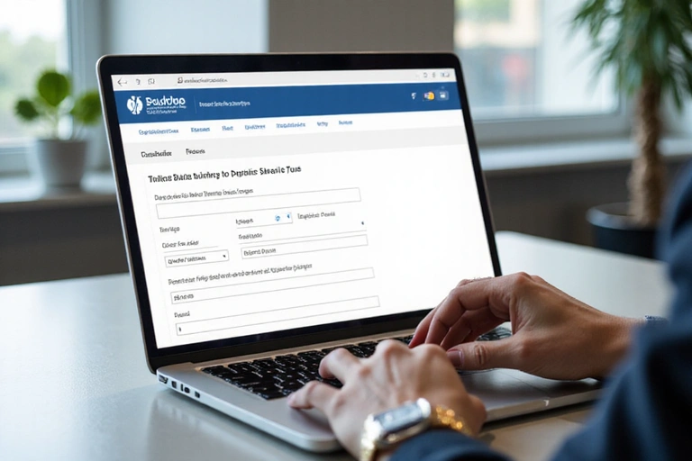 Persona che compila un modulo di privacy online